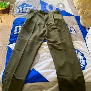 Chaps Dark Green Dress Pants